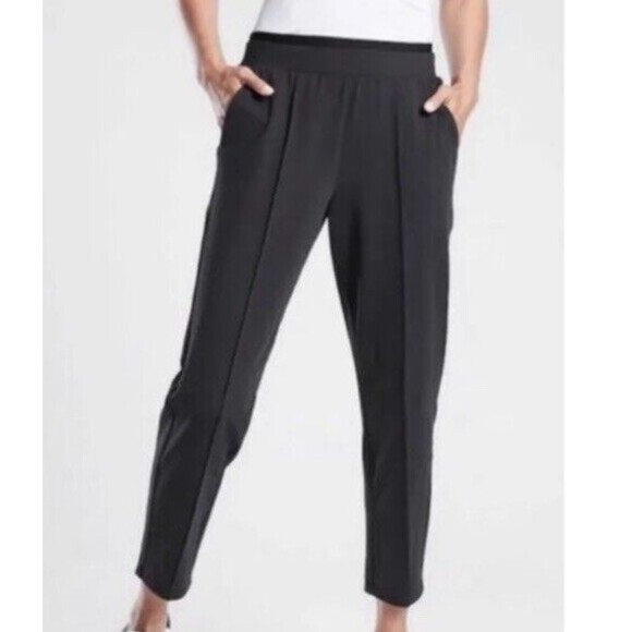 Athleta Pants - Athleta Venice Pintuck Pant Black Athleisure Sport Walking Womens Size Medium